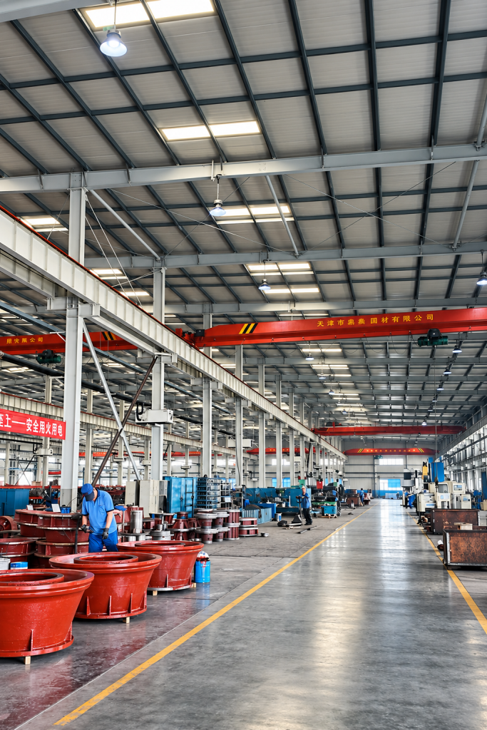 Pump production workshop at Tianjin Ganquan Group in China