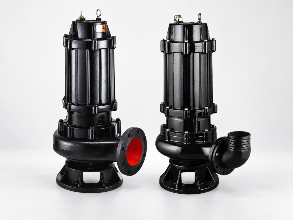 Two Ganquan submersible sewage pumps